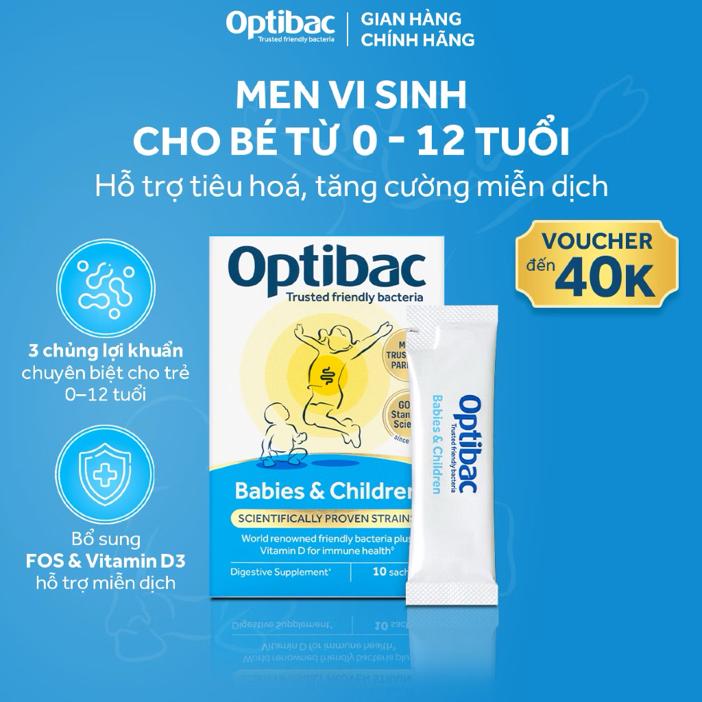 MEN VI SINH OPTIBAC - PHỤC HỒI SAU KHÁNG SINH, CỦNG CỐ HỆ SINH THÁI VI SINH